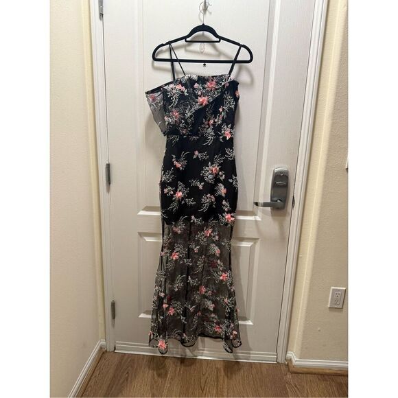 ELLIATT Gaia Maxi Dress - Black Multi Wedding Guest Gala Event Dress size S NWT - Picture 5 of 8